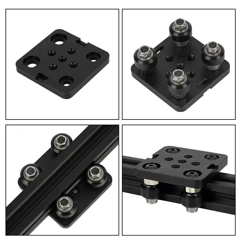 3D ชิ้นส่วนเครื่องพิมพ์ 2020 V-Openbuildd ล้อ V Gantry Plat ชุดพิเศษแผ่นสไลด์รอกสําหรับ 2020/2040 V-slot อลูมิเนียมโปรไฟล์