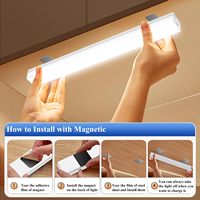 IRALAN Modern LED Bar Lights USB Motion Sensor Dimmable Detector Night Light Portable Induction Cabinet Lamp for Kitchen Room