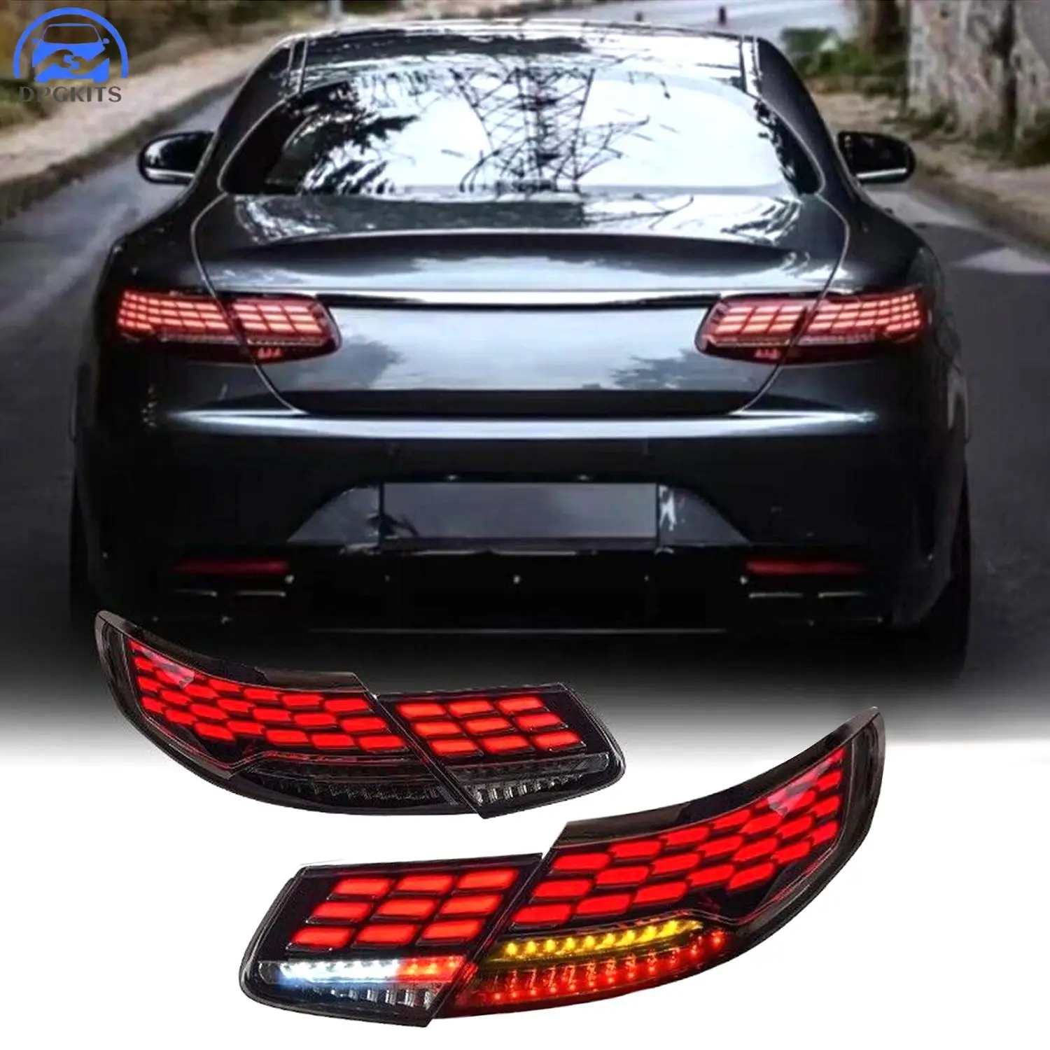 

DPGKITS 2Pcs Smoke OLED Tail Light Upgrade Fits For Mercedes Benz S Class Coupe W217 2014-2017 Car Accessories Dropshipping