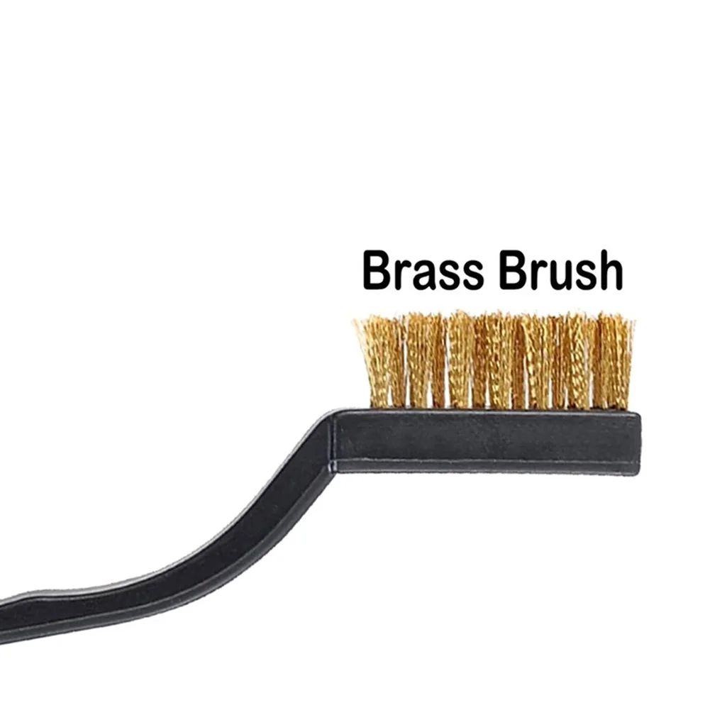 5Pcs 15cm Remove Rust Brush Brass Cleaning Polishing Metal Brushes Brass Wire Steel Wire Nylon Brush Clean Tools Home Kits