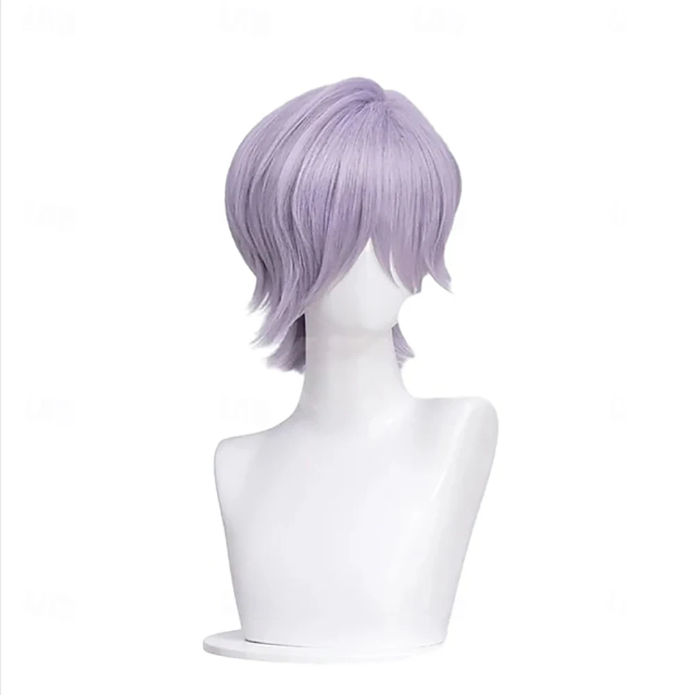 الشعر الاصطناعية فيلم أنيمي الكورية المعبود مستوحاة شعر مستعار تأثيري البوب ستار شعر مستعار قصير الضوء الأرجواني شعر مستعار