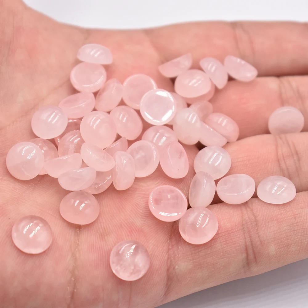 Großhandel 50 Stück/Lot Modische, hochwertige 10mm gemischte runde CAB-CABOCHON Natursteinperlen für Schmuckzubehör, kostenloser Versand – Detail 31