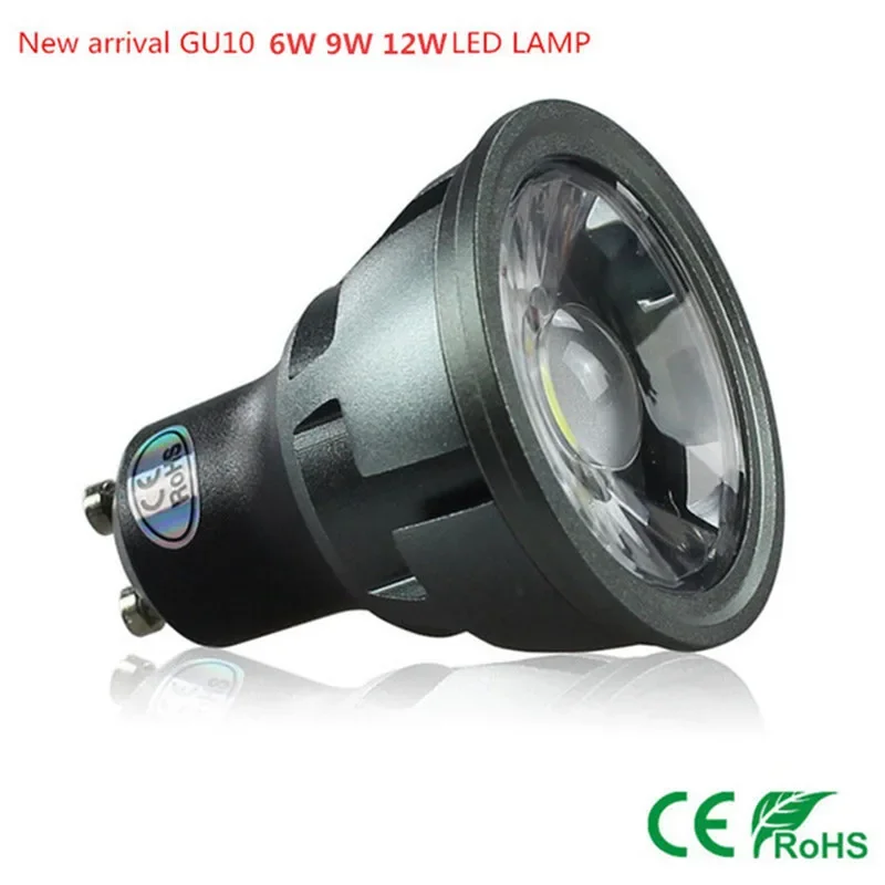 

1-6PCS New arrivel GU10 COB dimmable 6w 9w 12w 85 ~ 265v GU10 LED Bulbs Spotlight spot light led Bulb Lampada Warm / Cool Whi
