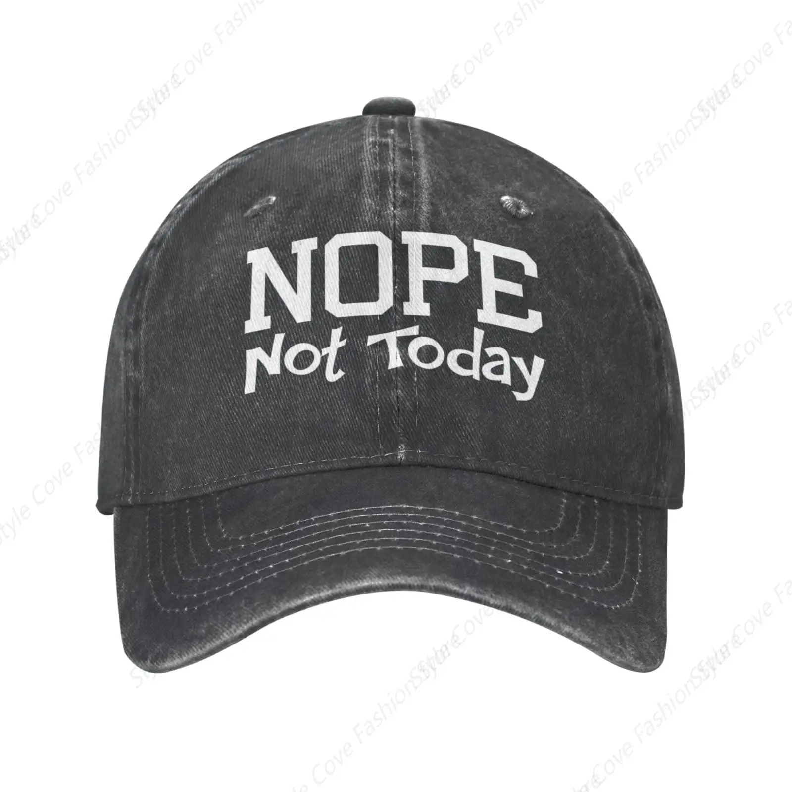 Hiking Hats for Men Funny Fashionable Hat Cool Hats Breathable Nope Not Today Adjustable Washed truck Hat Classic Vintage Hat