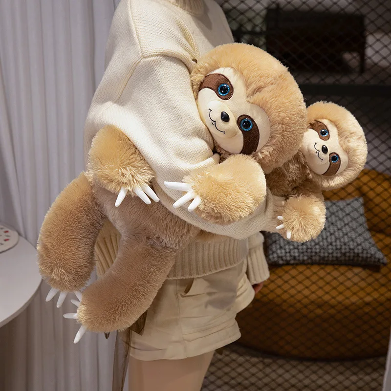 

A plush toy in the shape of realistic sloth, birthday gift for girls as pillow doll