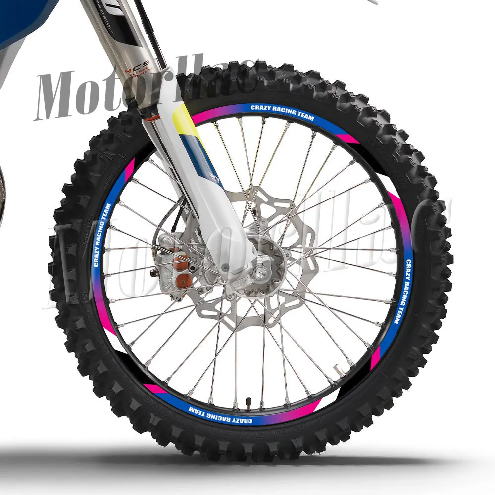 Reflektierende Motorrad-Felgenaufkleber Streifen-Dekor Zubehör für Husqvarna 701 TC 125 250 FC450 FC250 FC350 FE TE – Detail 4