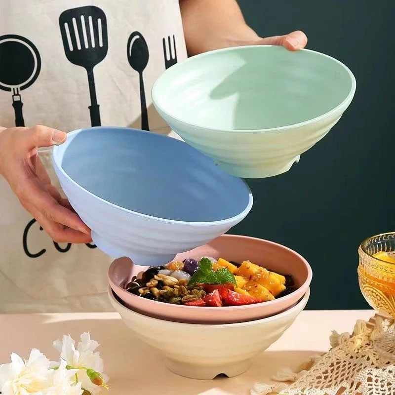 Ciotola per ramen infrangibile da 7-10 pollici Tagliatelle Zuppa di cereali Insalate Ciotola Stoviglie da cucina e da pranzo per microonde e lavastoviglie