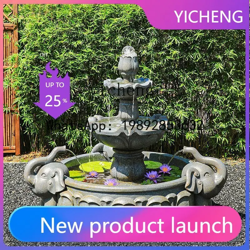 

A30 Chinese-style flowing water fish pond landscape outdoor courtyard balcony decorative landscaping ornament