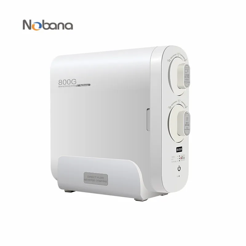 

Nobana OEM 800GPD CE Certification Direct Flow Compact Tankless RO Reverse Osmosis System Water Filter Purifier