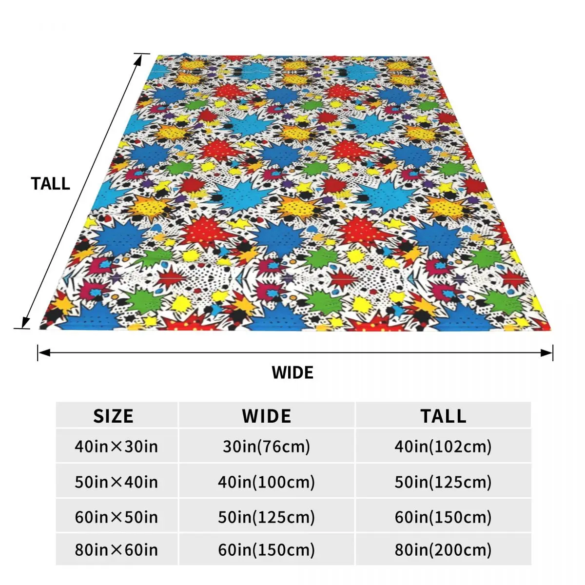 Comic Book Explosion Vintage Graffiti Art Pattern Blankets Picnic Flannel Throw Blanket For Couch Chair Design Quality Bedspread