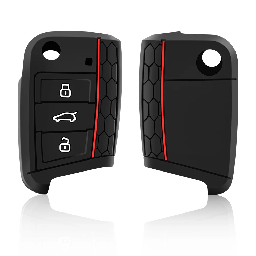 Car Key Cover Case Silicone Shell For VW Golf 7 MK7 VII Tiguan MK2 Polo Skoda Octavia A7 Kodiaq Seat Ateca Leon image 5