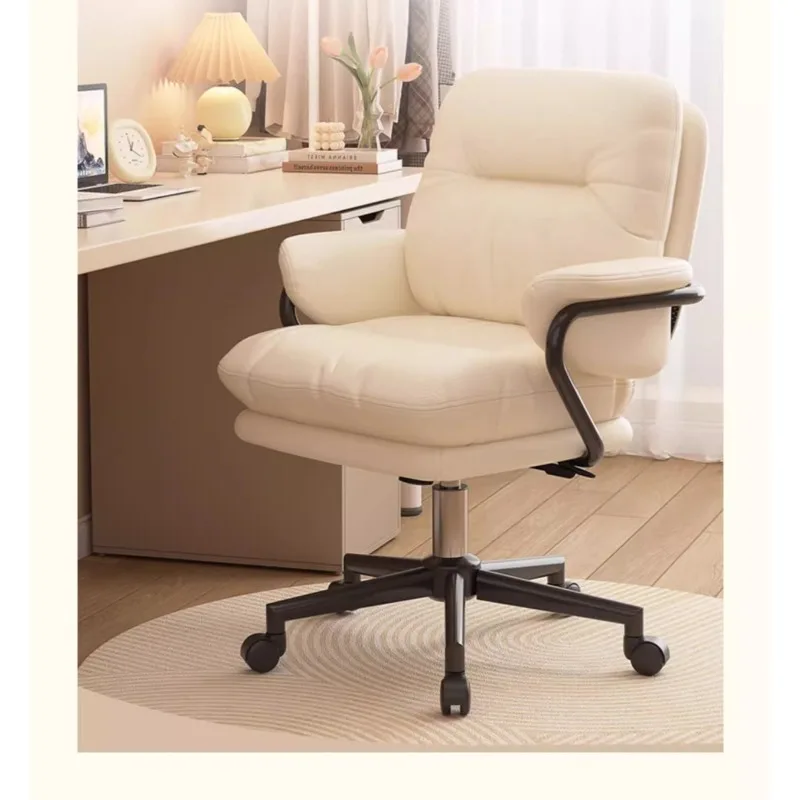 Computer Chair Backrest Desk Chair Student Home Comfort Girls Bedroom Learning Office Makeup Lifting Swivel Chair