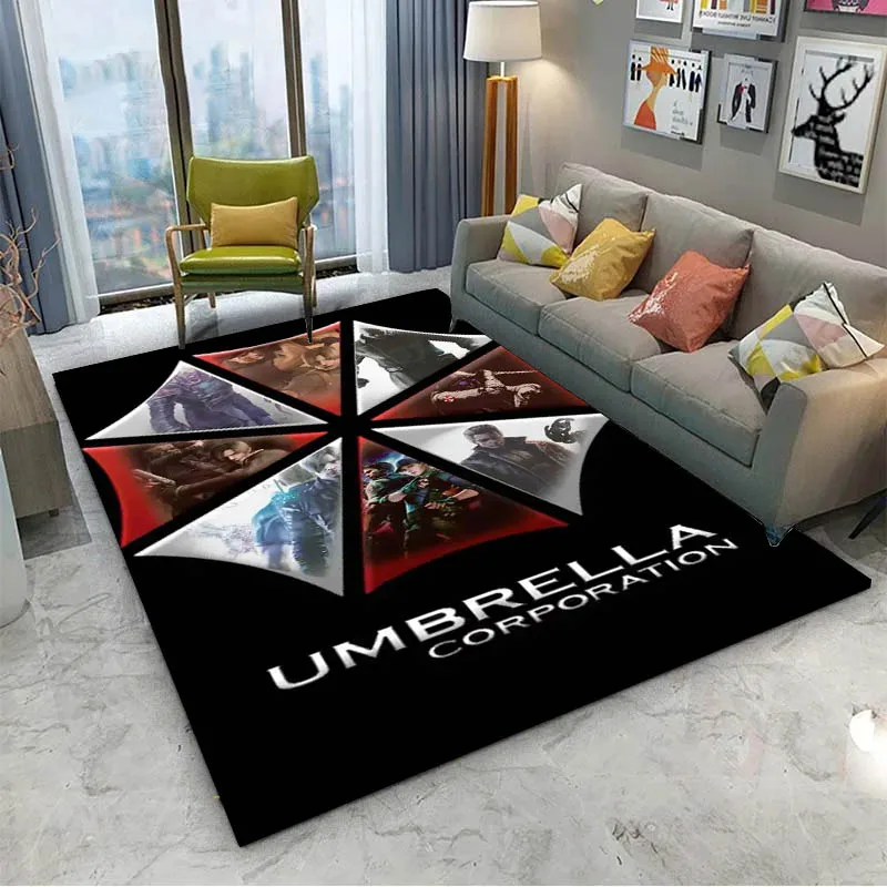 3D Game R-RESIDENT Game E-EVILs Movie Carpet Rug Art for Room Decor Bedroom Home Sofa Gift Kids Area Rug Non-slip Floor Mat