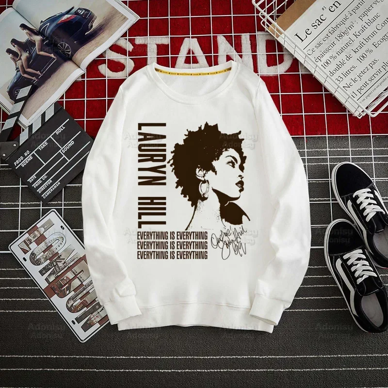 Fugees Refugees Lauryn Hill Hoodies Autumn Hooded Sweatshirt Men Hip Hop Hoodie For Men Classic Hoody Pullover Tops white