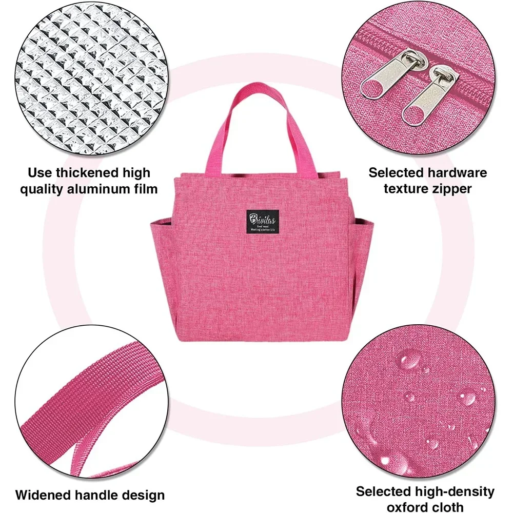 Torba Termiczna na Lunch Duża Pojemność Seria Garland Letter Męska Damska Torba Chłodząca Praktyczna Torba z Uchwytem Górnym Torba Piknikowa Wielokrotnego Użytku