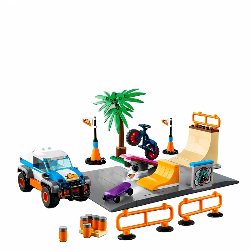 Building Blocks Toy Set para Crianças, City Street View Série, Skate Park, Road Scene, Desktop Decoration, Presentes
