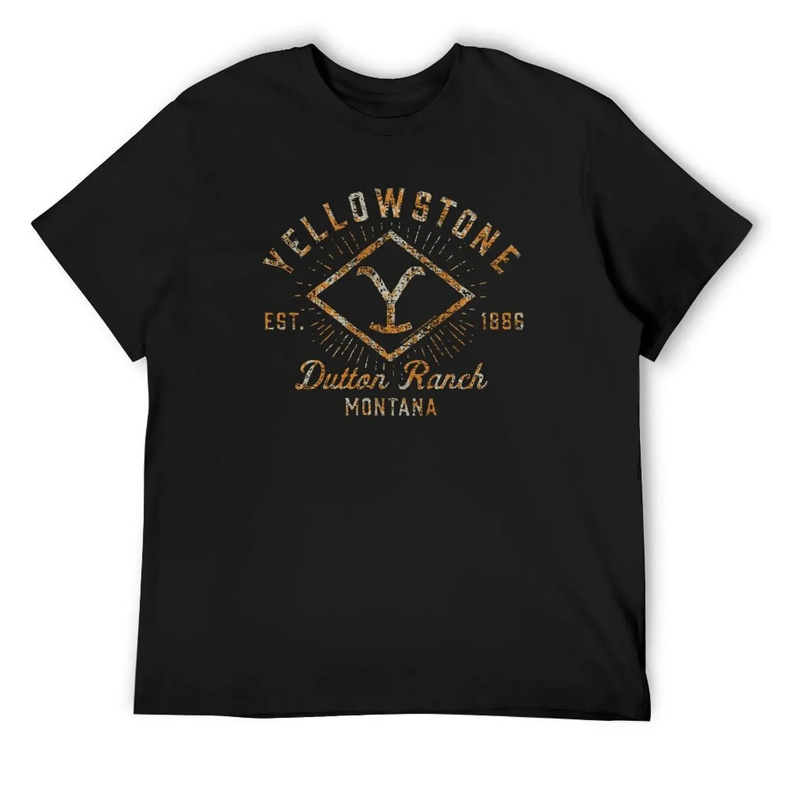 

Yellowstone Dutton Ranch Sunburst Vintage Logo T-Shirt oversized tshirts personalised t shirts for men