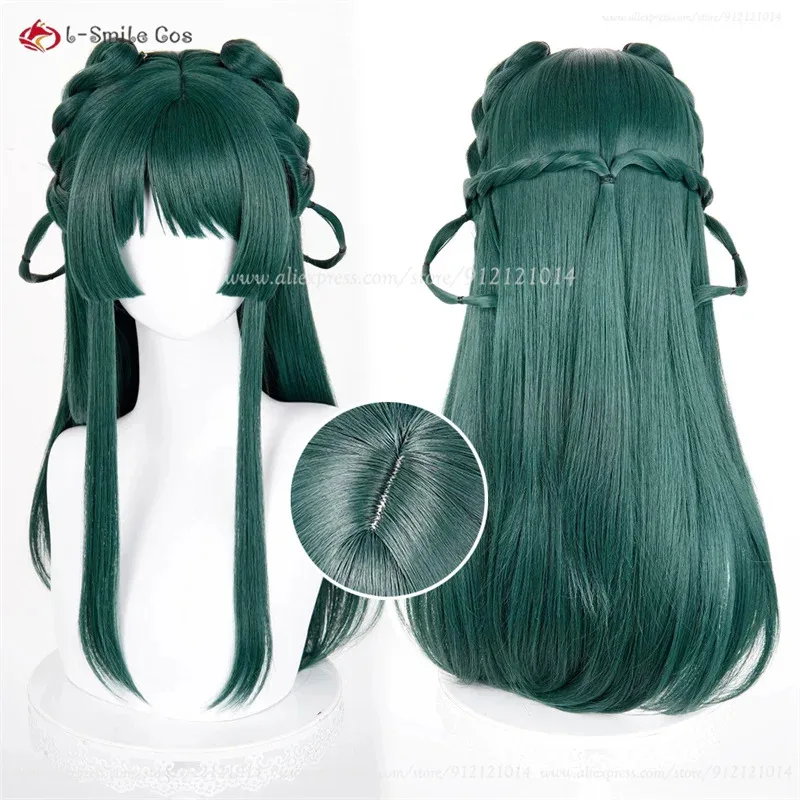 Maomao Cosplay Wig Dark Green Long Wigs Mao mao Cosplay Anime Cosplay Wigs Heat Resistant Syntheti Hair + Wig Cap