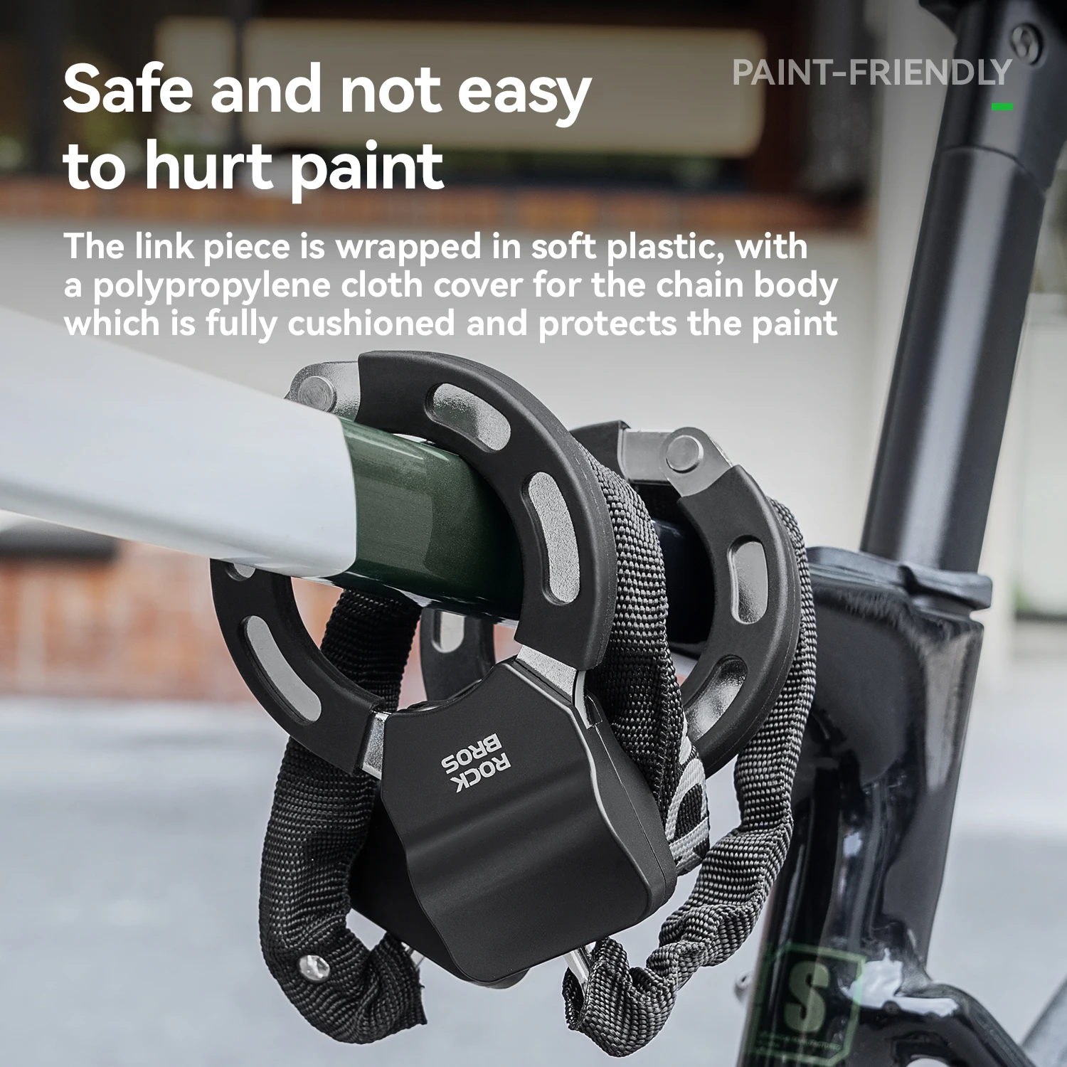 

ROCKBROS Scooter Chain Lock Anti-theft Copper Core Round Head Chain Durable Stronger E-bike Motorcycle MTB Road Bike Lock