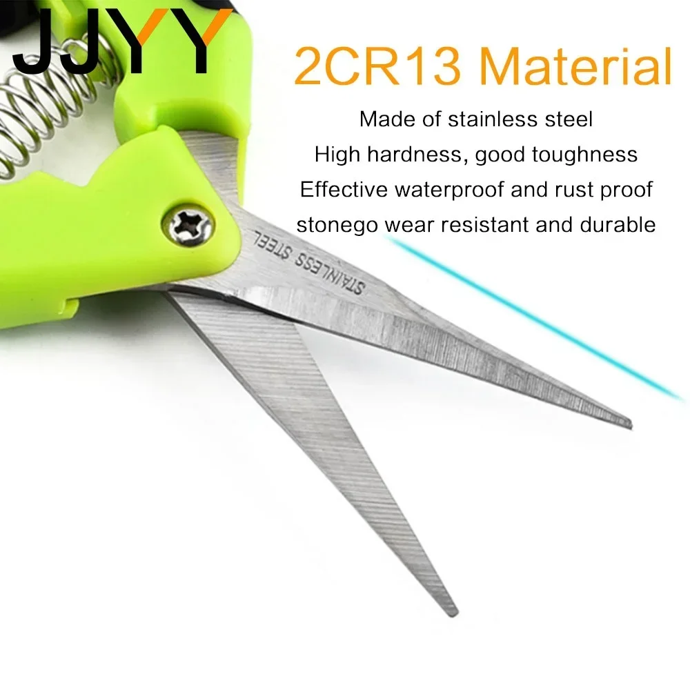 مقصات تشذيب محمولة من الفولاذ المقاوم للصدأ مقص قطف الفاكهة للنباتات المنزلية بوعاء والبستنة الصغيرة