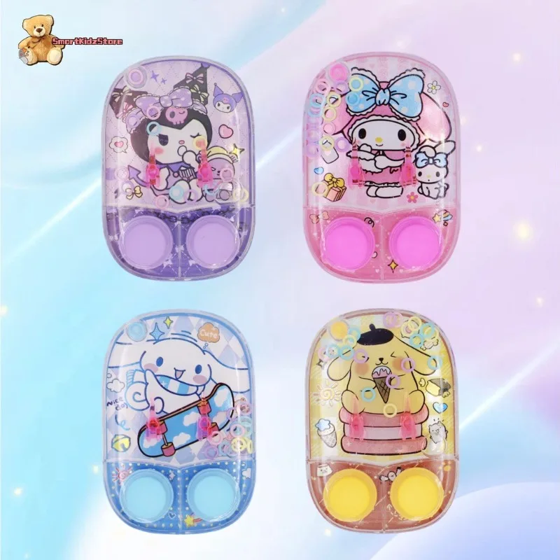 Máquina de agua Sanrio Kuromi para fiesta de niños, juego de lanzamiento de anillos de agua, juguetes de habilidad para desarrollar el enfoque, perro de oreja grande, círculo de lanzamiento, nuevo