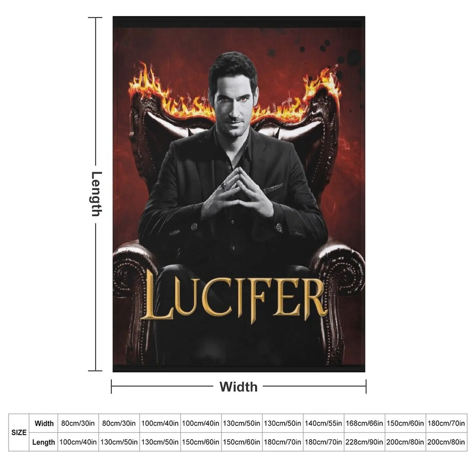LUCIFER Throw Blanket Plaid Luxury Brand for babies For Sofa Thin Thin Plush Blankets