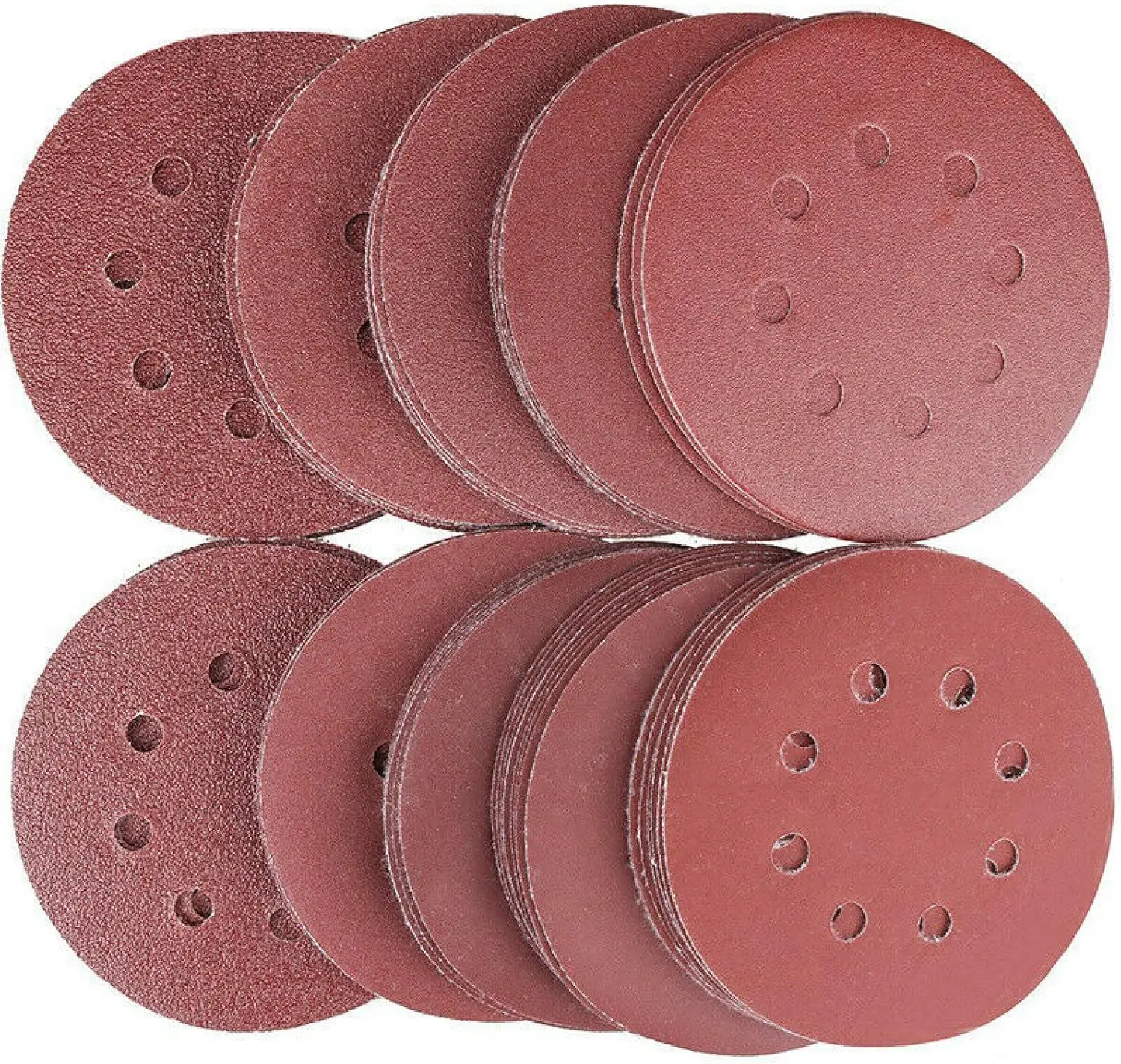 

60pcs 5Inch 125mm 40-400Grit Sanding Disc Hook and Loop Sanding Polish Abrasive Tools Accessories