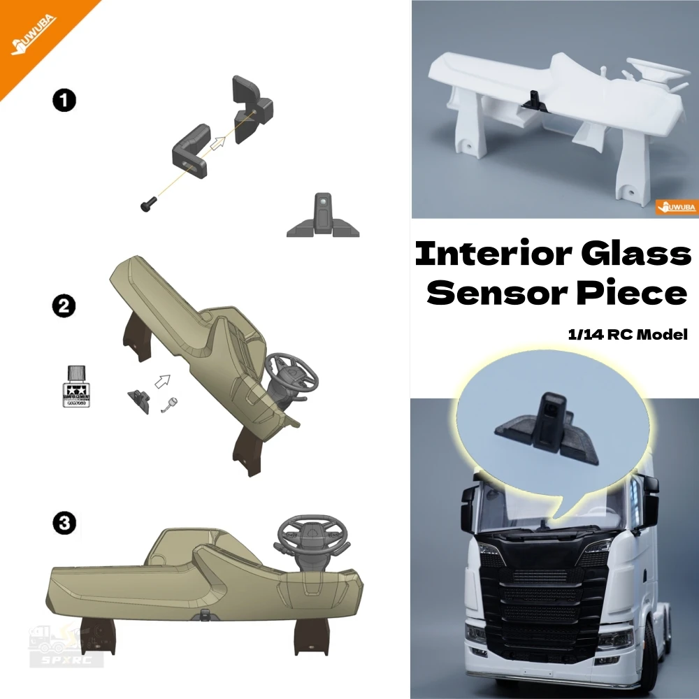 

Обновление внутреннего стеклянного датчика 770S для 1/14 Tamiya RC SCANIA 770S 56368, самосвал, самосвал, прицеп, автозапчасти