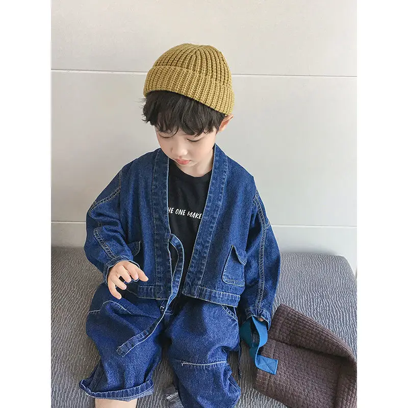 Children Clothes Kids Suit demin jacket+jeans Pant Winter Spring baby Boys clothing set Tracksuit outfit 2-8 years