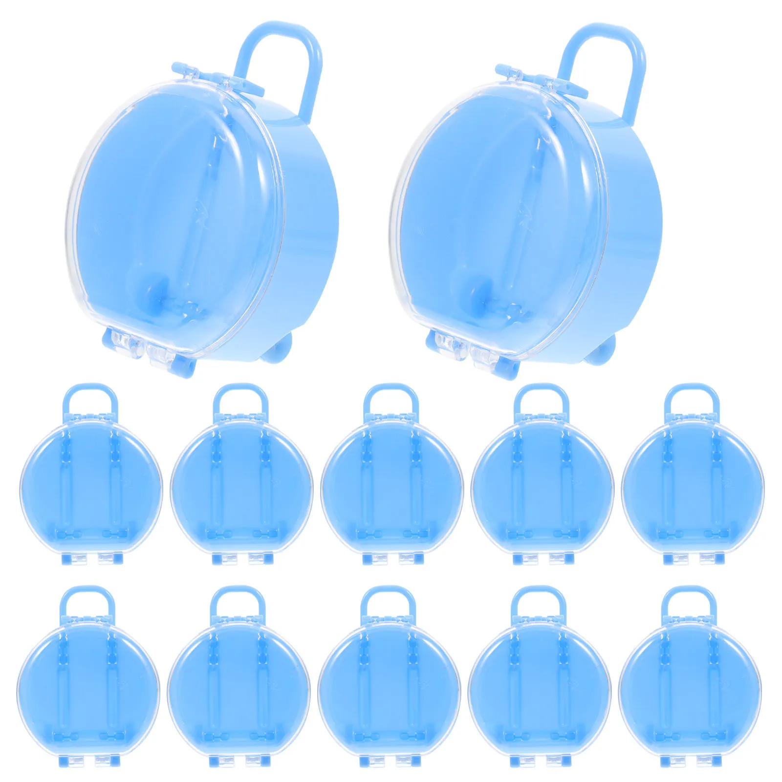 

12Pcs Plastic Jewelry Box Vintage Suitcase Shaped Trinket Organizer Desktop Decor Christmas Gift for Her Jewelry Box