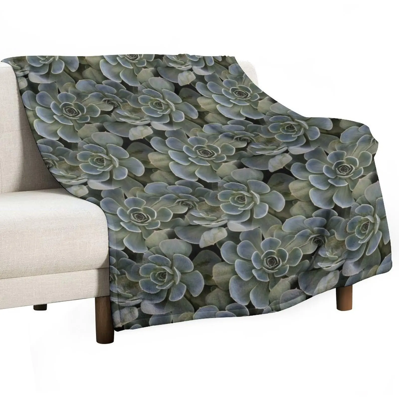 Succulent (pattern) Throw Blanket Quilt Luxury Thicken Tourist Plaid on the sofa Blankets