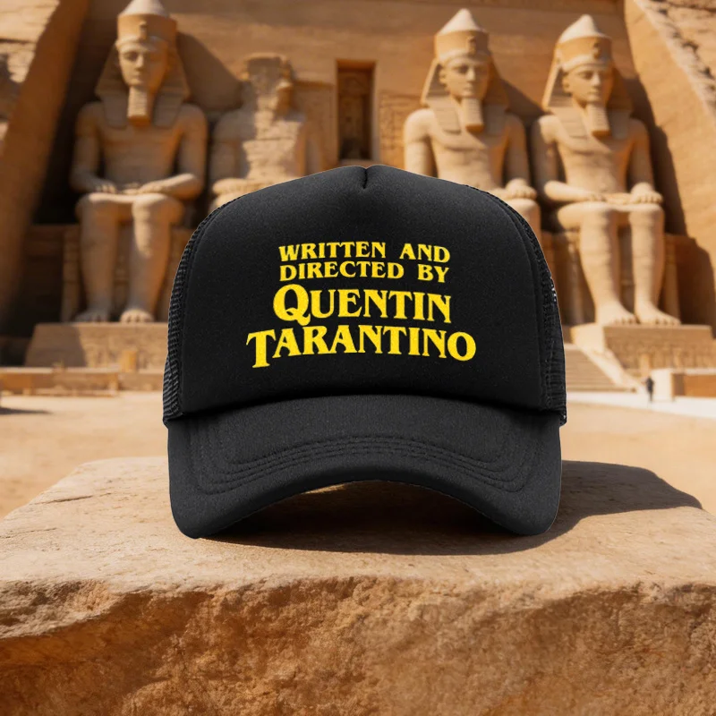 bone-de-beisebol-unissex-quentin-tarantino-signature-yellow-font-mesh-bone-tipo-bico-de-pato-para-corrida-caminhada-camping-varias-cores-a