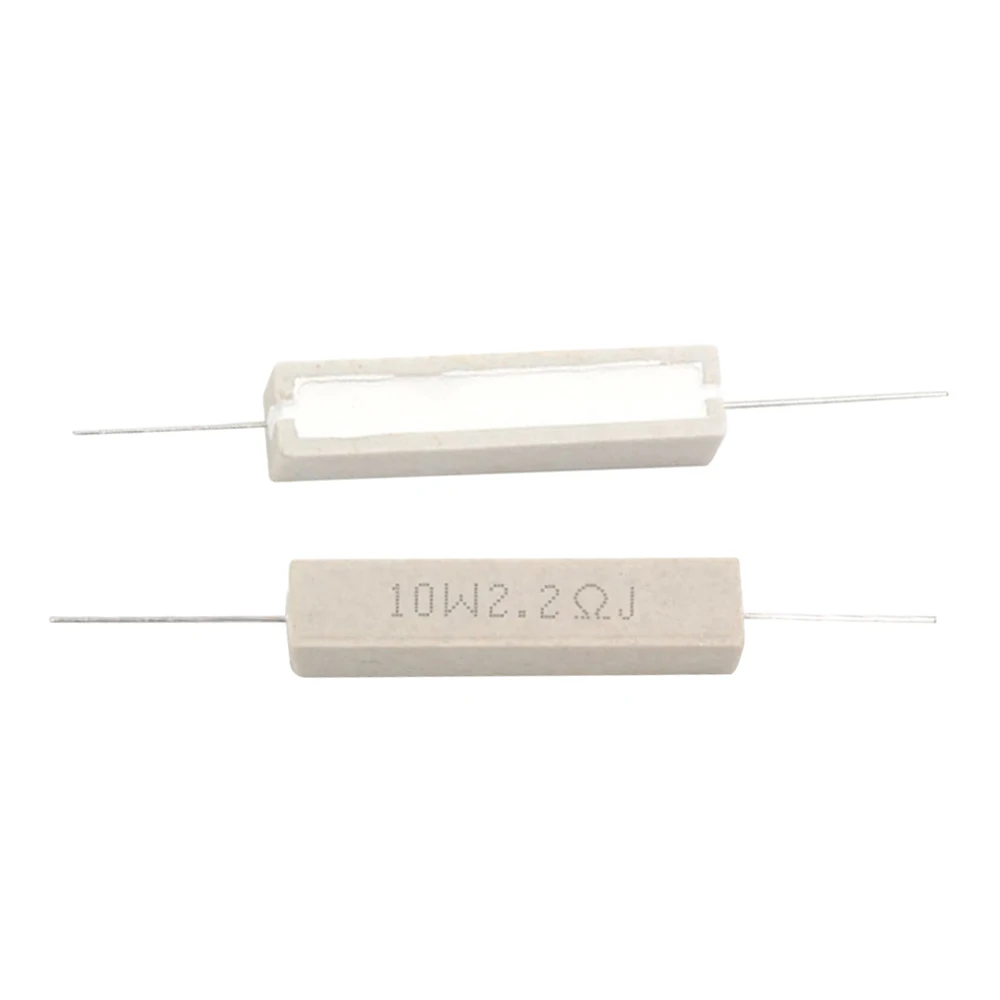 10PC 10W ความต้านทานเซรามิคซีเมนต์ ความต้านทานไฟฟ้า 0.1 ~ 100K 0.01 0.1 0.25 10 0.33 0.5 1 2 4.7 5 8 10 15 20 25 30 100R 1K 10Kohm