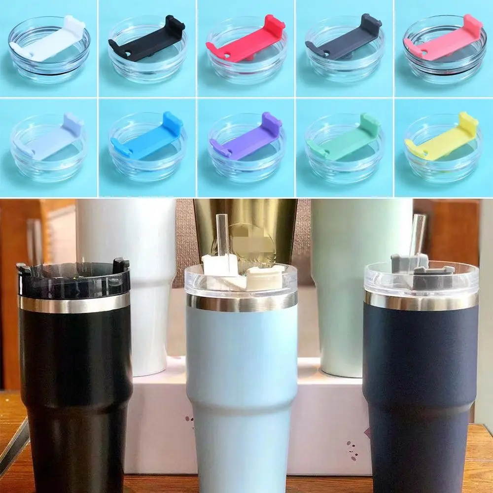 

1Pcs Replacement Bottle Cover Themos Splash Spill Proof Plastic Lids Multicolor 20/30oz 591/890ml Cup Cap for Stanley 20/30oz