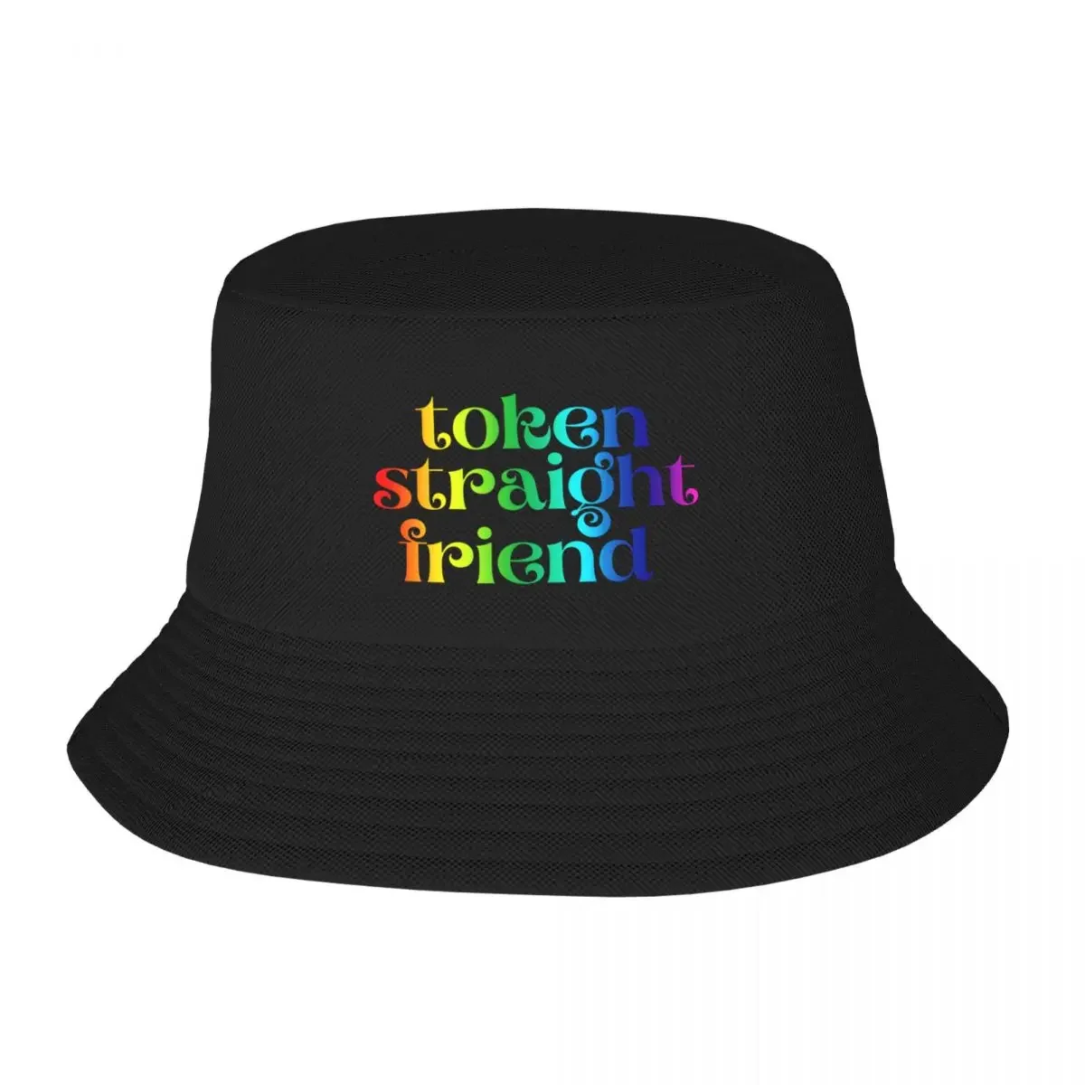 Token straight friend - LGTBQ ally Bucket Hat boonie hats tea hats Brand Man Caps Cap For Men Women's