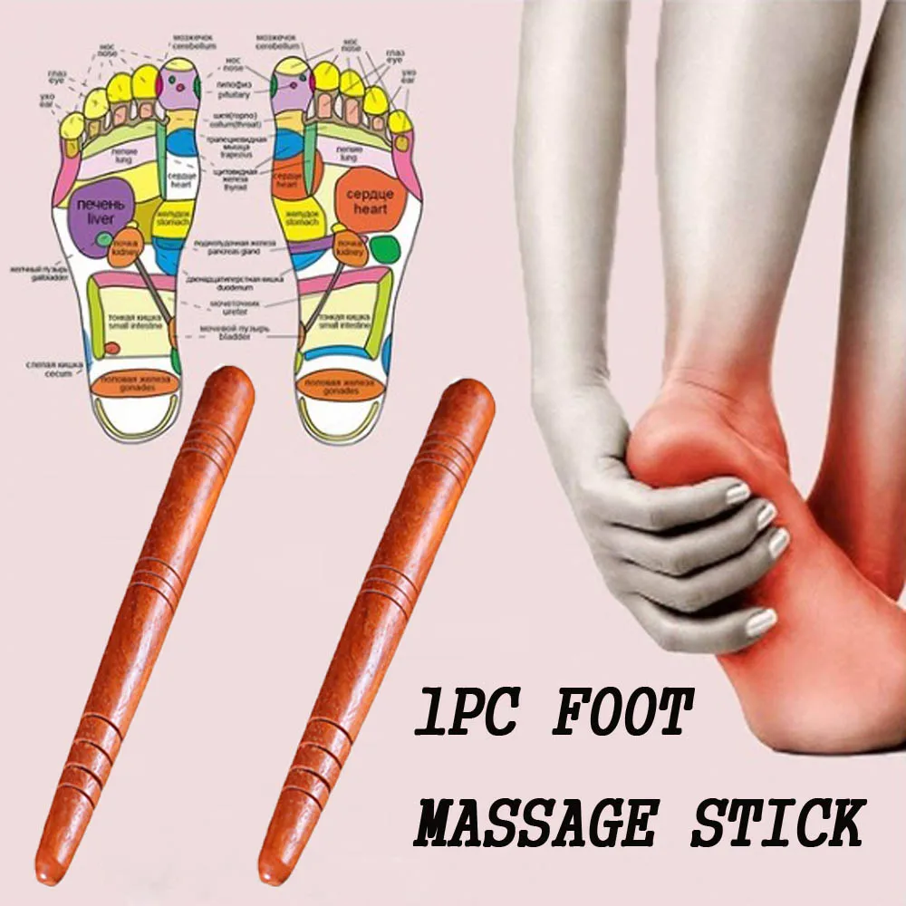 Wooden 1PC Massage Pulse Feet Blood Circulation Relaxation Relieve Pain Foot Massage Stick Health Care Massage Tool
