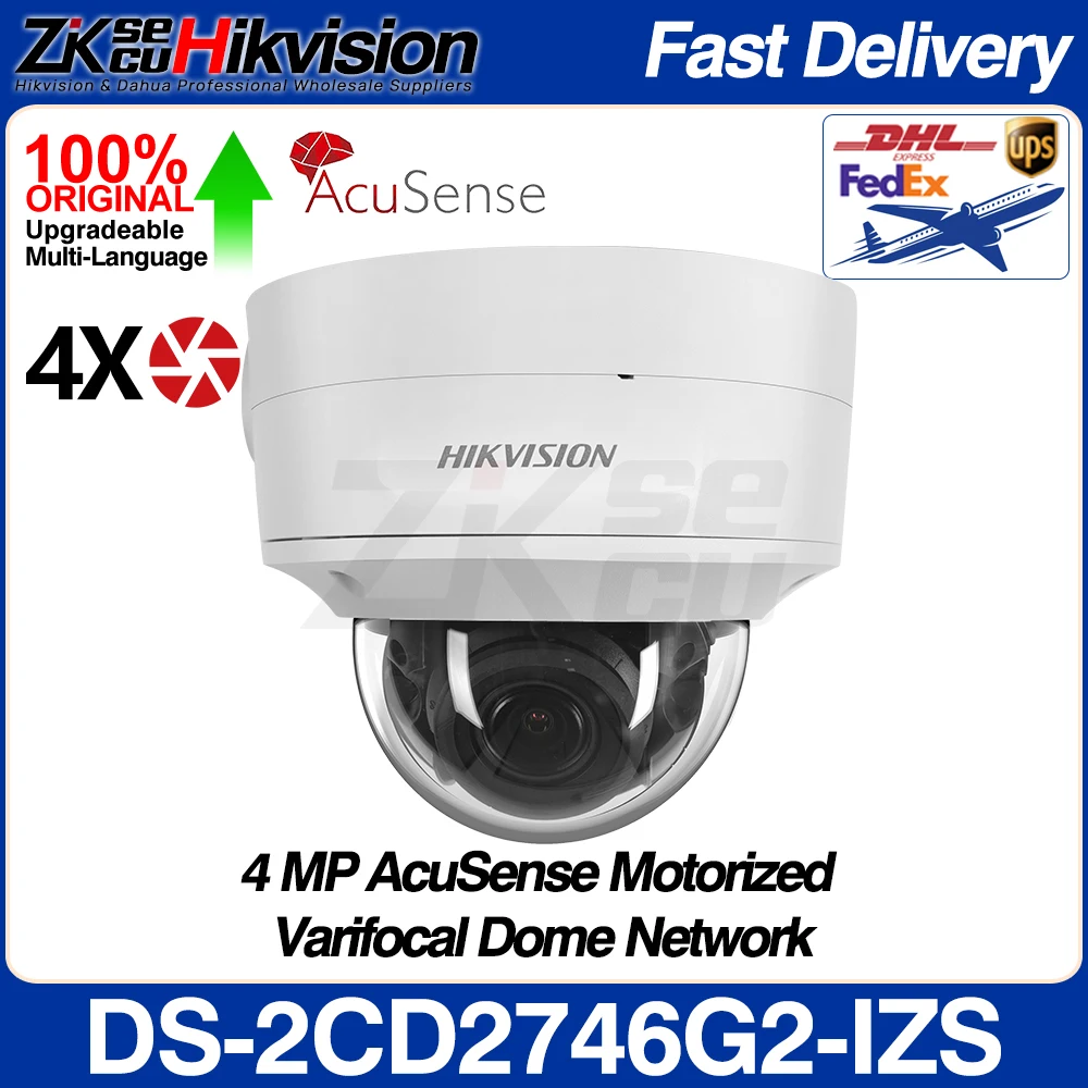 Imagem -02 - Hikvision-câmera ip Varifocal Motorizada Slot sd Alarme Poe Original Ds2cd2743g2-izs Ds-2cd2746g2-izs 4mp Acusense Zoom 4x