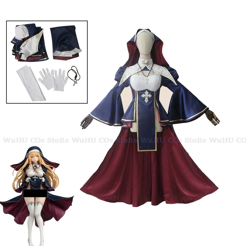 

Character Charlotte Cosplay Figure Nun Cosplay Costume Women Halloween Cosplay Costumes Full