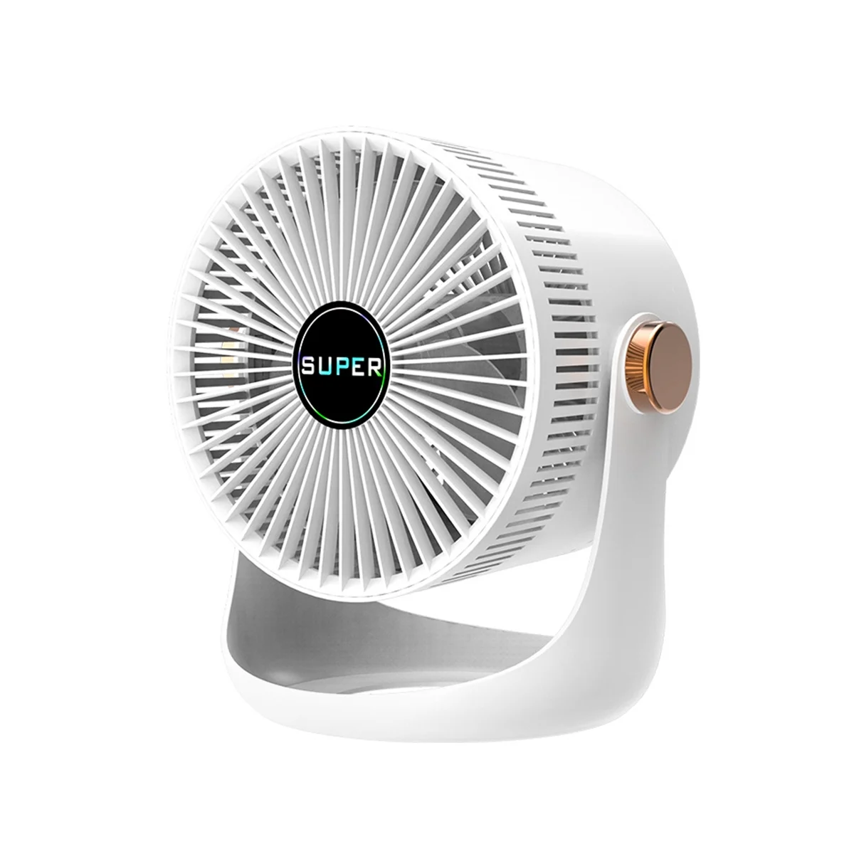 Household Table USB Rechargeable Air Circulation Electric Fan 2400MAh Battery Wall Mountable Cooling Ventilator Fan A