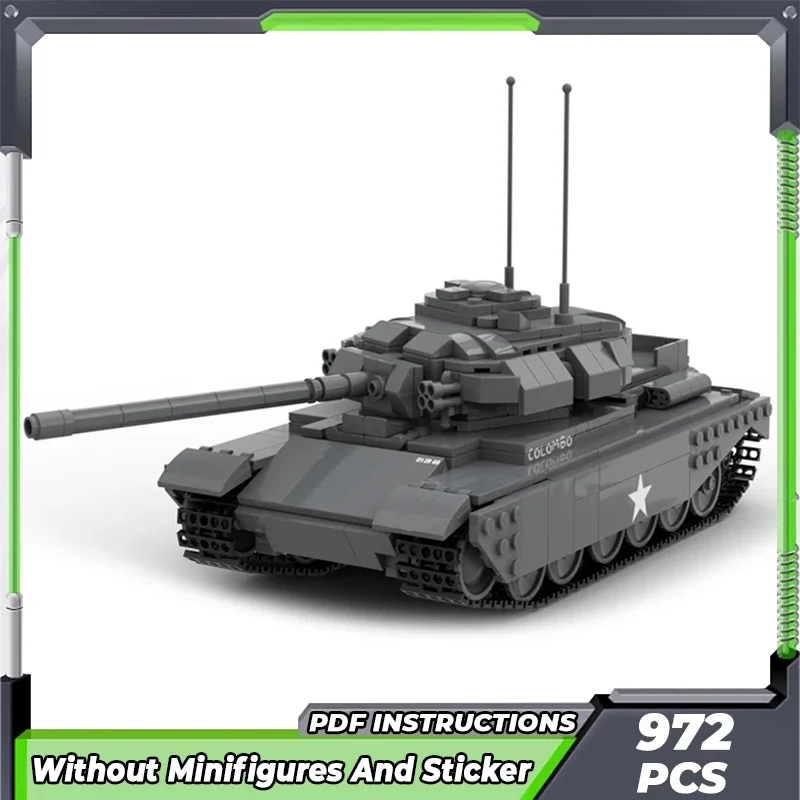 

Конструктор Moc, военная модель Centurion Mk 3, танк V2, модульные блоки, подарки, игрушки для детей, Наборы для творчества