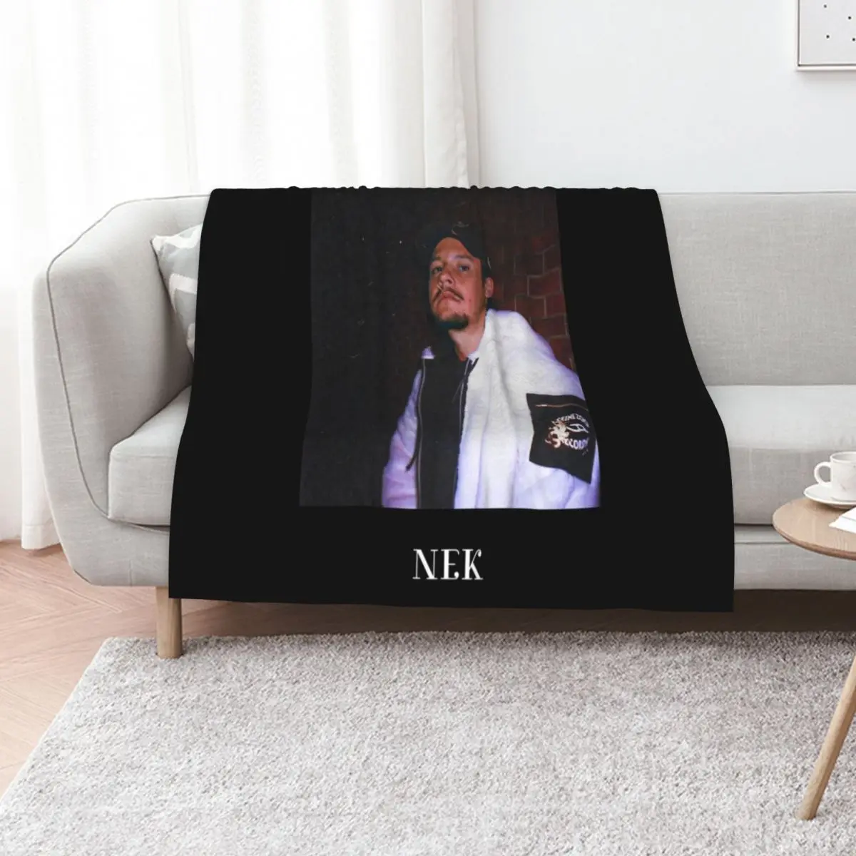 

Nekfeu Throw Blanket Flannels Soft Plush Plaid funny gift Quilt Blankets