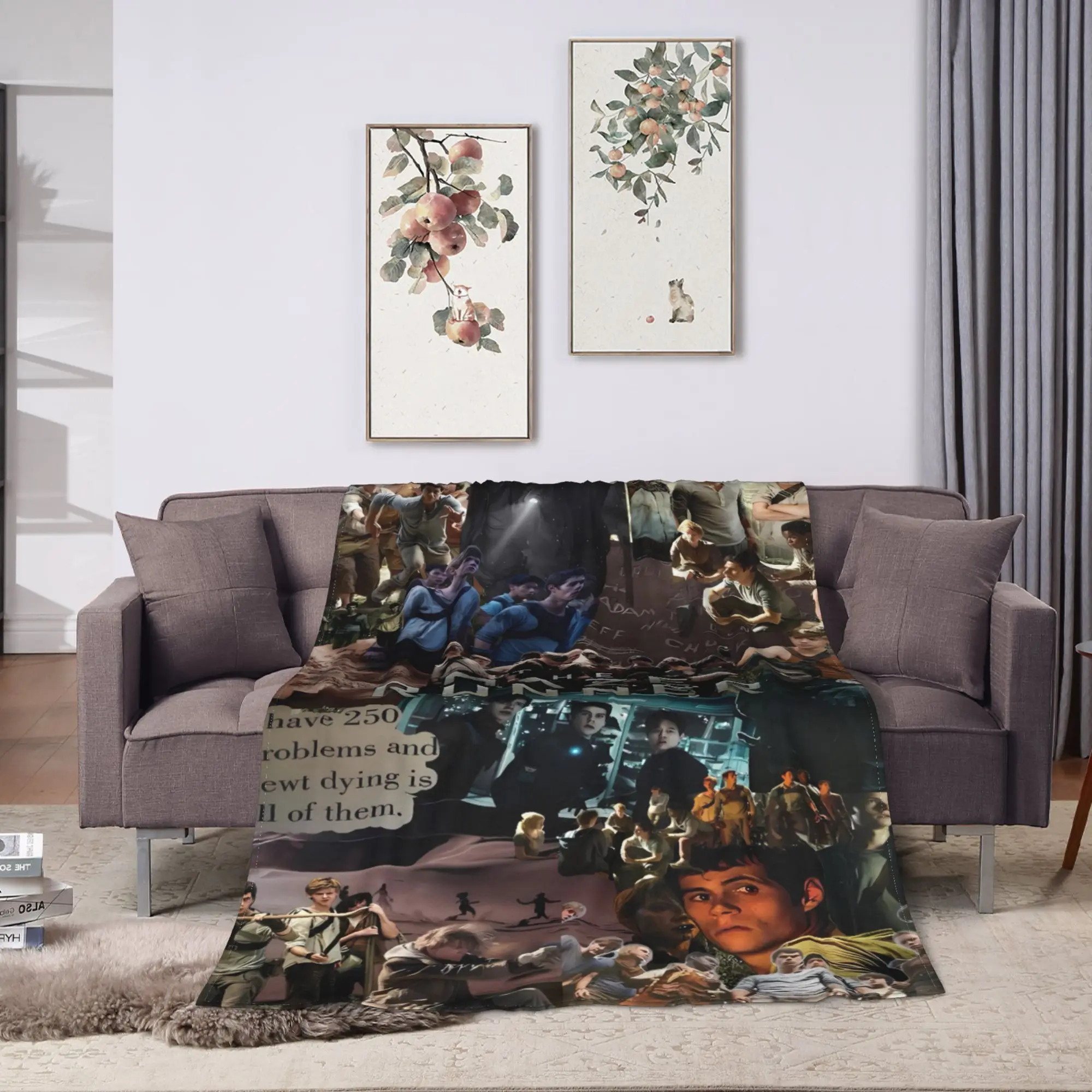 The Maze Runner Flannel Blanket American Film Soft Warm Bedding Throws for Outdoor Airplane Travel Bedspread Sofa Bed Cover