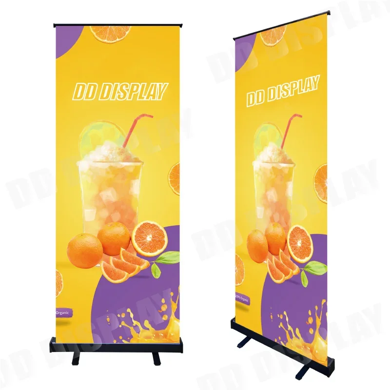 DD Retractable Roll Up Banner Stand Personalized Advertisement Sign Display Custom Printing Retractable Shop Banner Stand