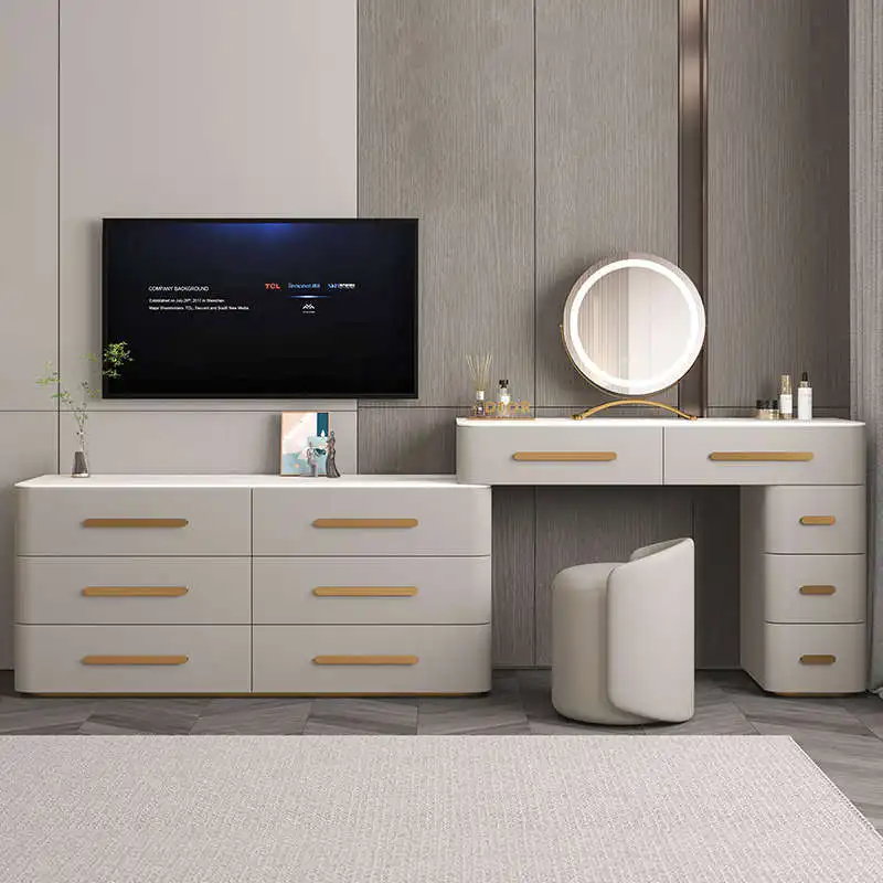 for living room Suspended headband comfortable pink vanity dressing table with mirror dressing room vanity headdresses Cabinets