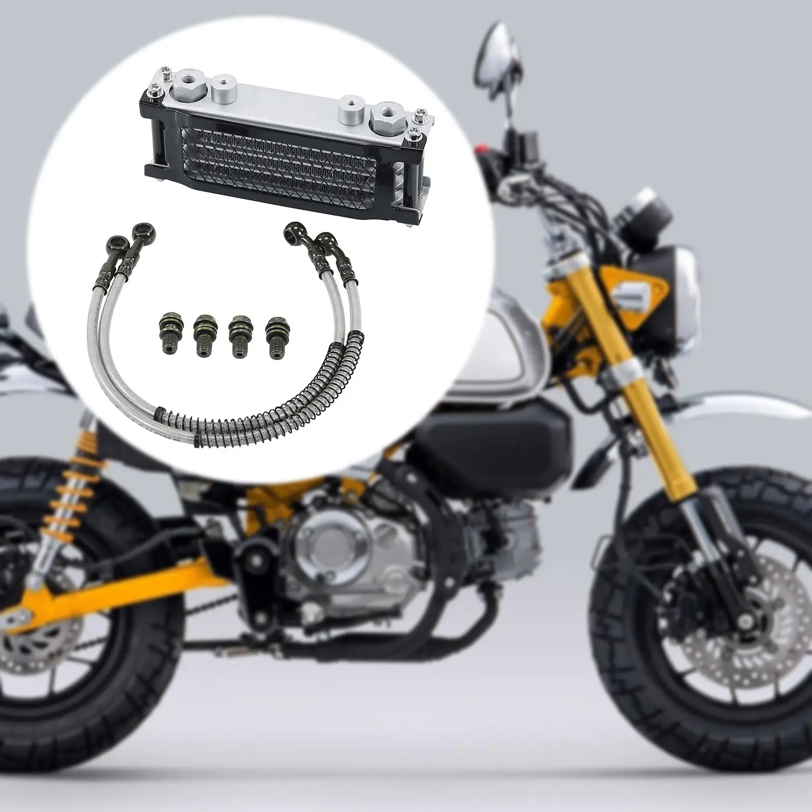 Oil Cooler Radiator Kit Replacement Spare Parts Sturdy with Oil Tube High Reliability Utility Alloy for 50 to 140cc