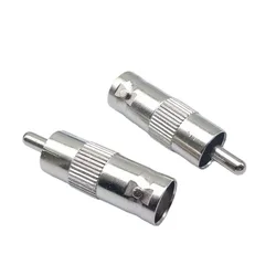 10pcs BNC Connector Female to RCA Male BNC Female Head Turn AV Plug Male Audio and Video Cable Adapter AV Signal Conversion