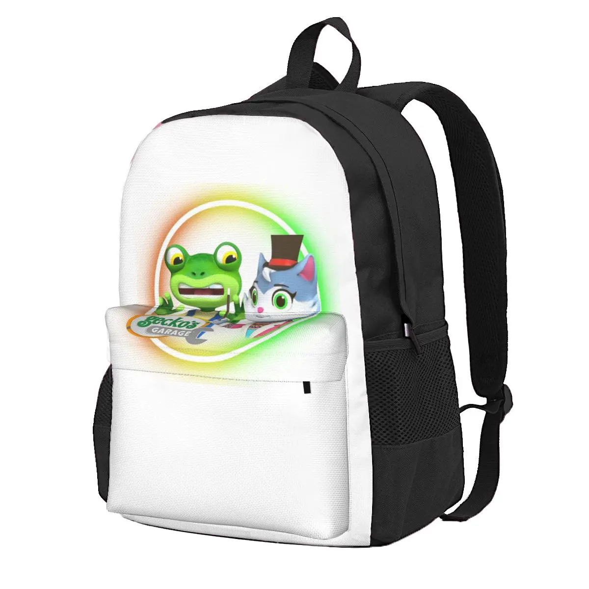 

Geckos Garage Cartoon Kids Student Backpack School Bag Hiking Travel Daypack for Men Women Fashion Bookbag Shoulder Bags