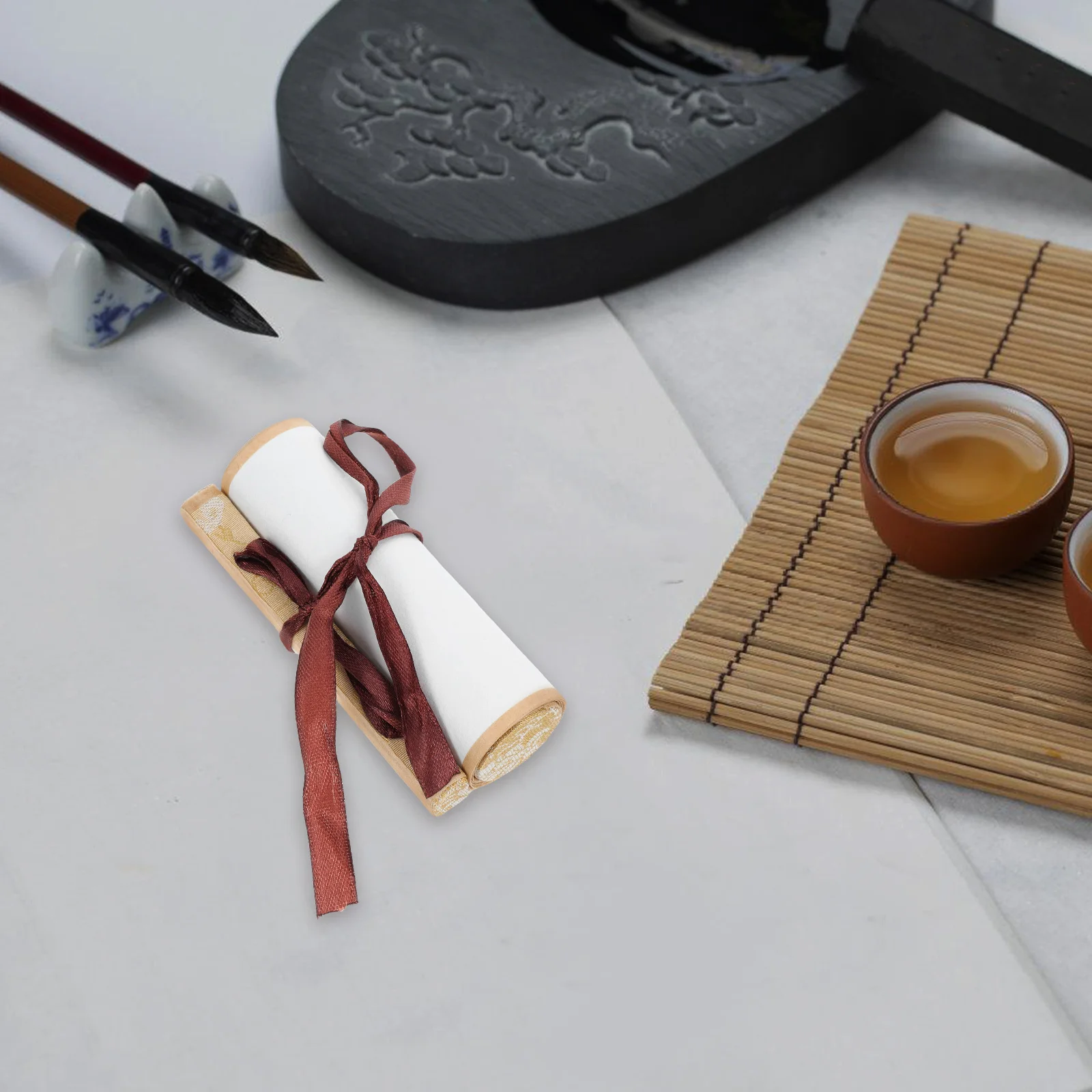 Varilla de madera de rollo de papel Xuan de caligrafía china en blanco versátil para creaciones artísticas papel Xuan de caligrafía china de 120cm