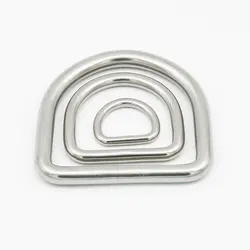 4PCS Stainless Steel 304 Polished Welded D Ring 30-60mm Width 6-8mm Thick Dog Pet Collars Buckle Boat Strap Accessories