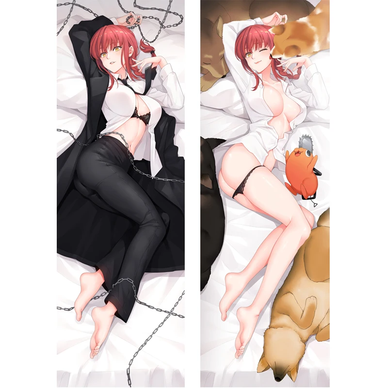 New Pattern Anime Chainsaw Man Makima Pillow Case Cosplay Dakimakura Game Cartoon Kawaii Accessories Pillowcase